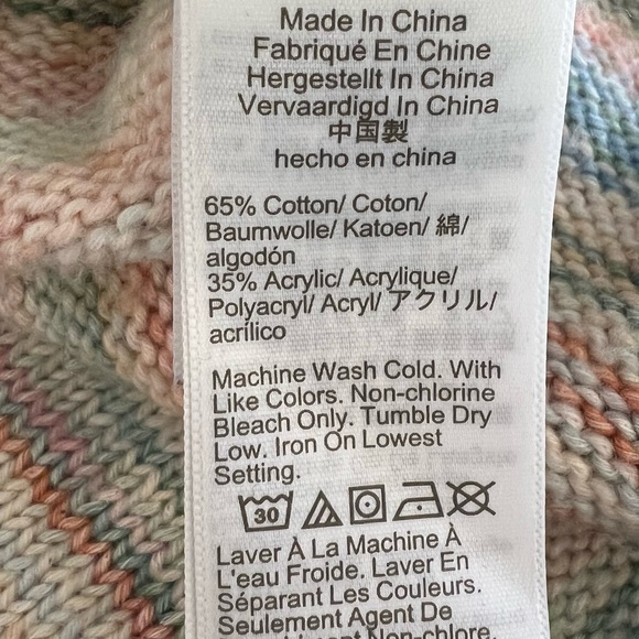 J. Crew Space-dyed boxy crewneck sweater Pastel colors Dopamine Dressing Size XS - Picture 7 of 8